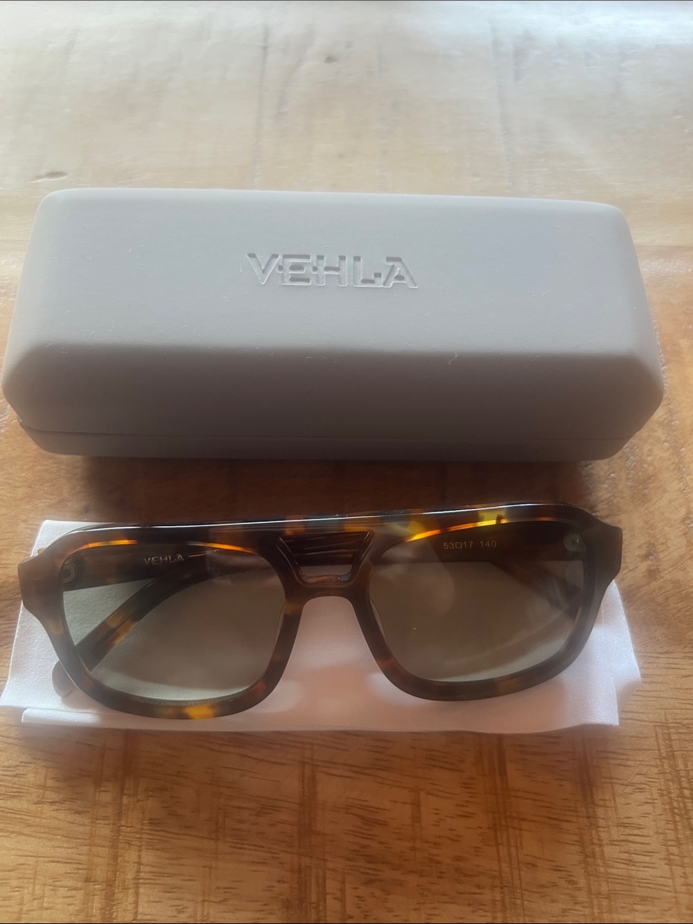 VEHLA Tortoiseshell Frame Sunglasses with Olive Lenses